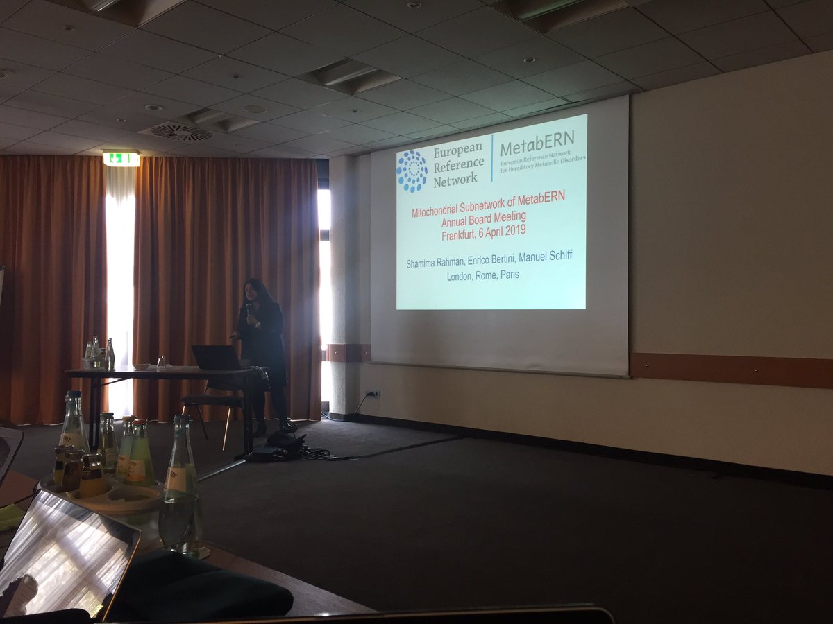 Metab_ERN's tweet photo. Shamima Rahman presents on the #PMMD subnetwork. Work done: ‘reviewed safety of ~50 drugs’
#AMBM #rarediseases #ERNeu https://t.co/eMarBiMtRL