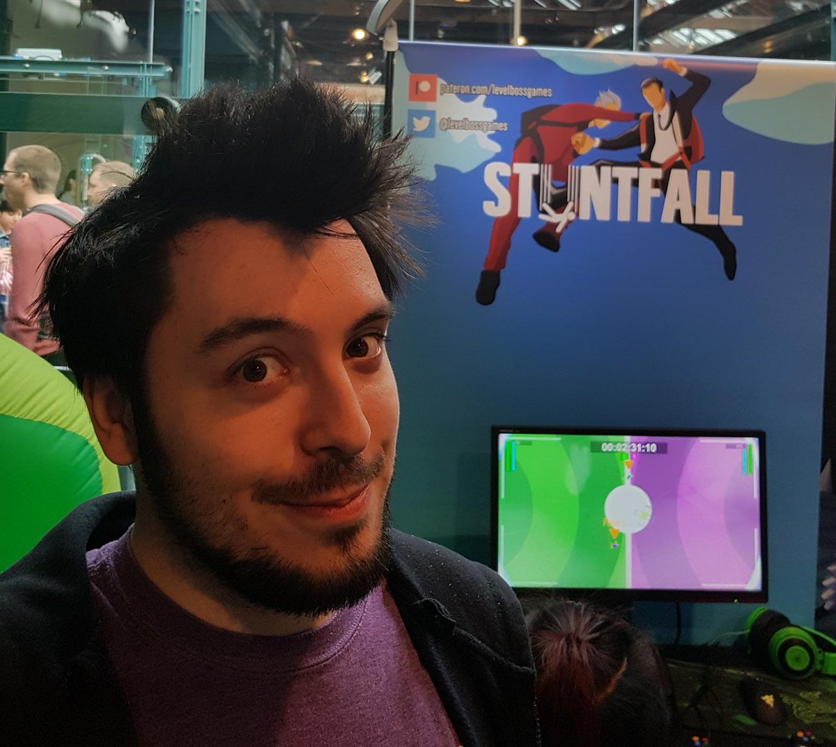 stuntfall's tweet photo. It's your last chance to come play Stuntfall at #EGXRezzed #Rezzed2019 you know you want to https://t.co/9ktHZj6Qf5