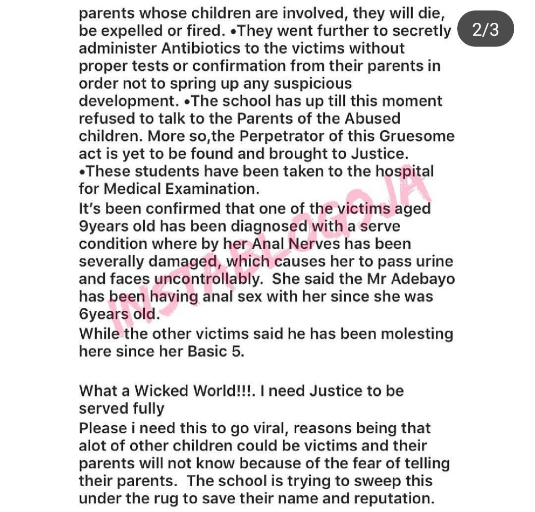 NigOffenders's tweet photo. Meet Adebayo Gbadebo. He works with Isolog Primary School, where he raped students aged 9 to 11. He is currently on the run. Please retweet till he is found. The schl is trying to cover it up. Let's make them all popular. The School's HM should be arrested for aiding and abetting https://t.co/fcOl2mlXqO