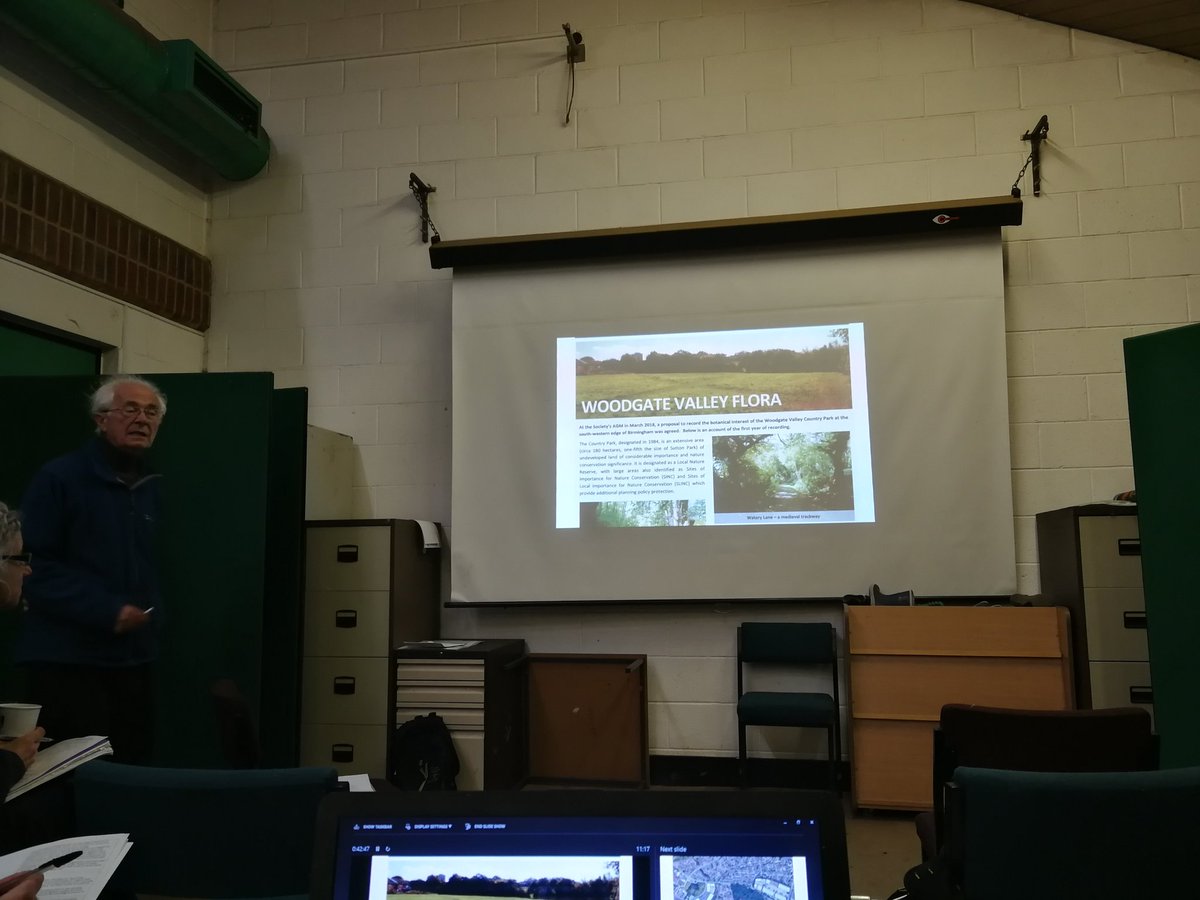 EcoRecording's tweet image. We're at the @bbcbotsoc AGM 2019 at Woodgate Valley hearing about all the group's recording activity last year 🌼🌱
