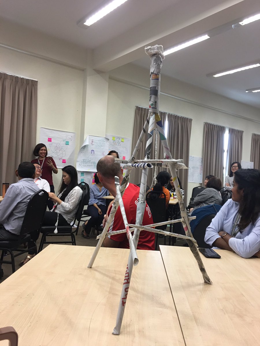 pt_stella's tweet photo. The winner of Highest, Elegant, Strong Egg tower. Kudos Mark, Vanitha, Irene, Constance, Felicia and myself 😍😍#HIS_Learning #PDQ2019 https://t.co/qFII0lsRWB