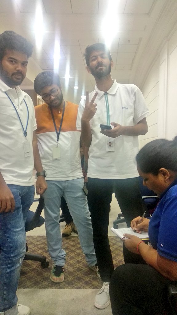 SourabhaHediyal's tweet photo. @Nameetjain21 : I'm very cool, right @KaaminiJha ?
@KirshanuAgarwal : (In his head) Let's focus on work please!
 #SaturdayThoughts #InfyDiaries #AnybodyCanHack #MysoreDC #ThePlace2Be #InfyHackathon #GlobalHackathon #GlobalHackathon_MysoreDC #MyInfyGlobalHackathon https://t.co/xLwbvLGRnw