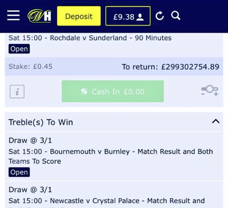 sarathorpie's tweet photo. Hoping this one comes in @WilliamHill #freebet #bookiebashing #25fold #justhe229mil #acca https://t.co/2K1vyKy8wj