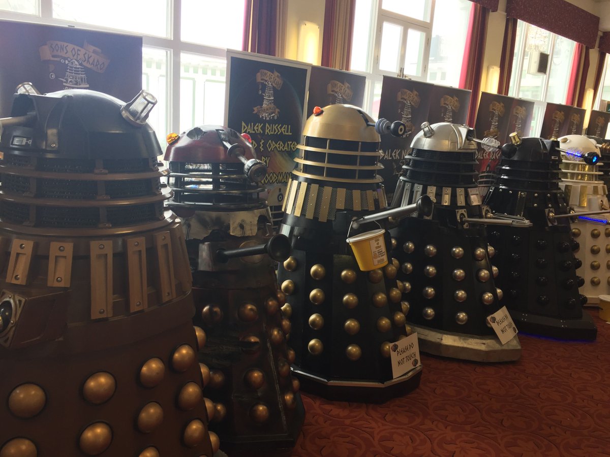 KrashLabs's tweet photo. Great to be down at @scifiscarbs again this year.  Come down and play #Fortnite with us.  We are opposite the Daleks and behind the stormtroopers! https://t.co/huFas2FrAE