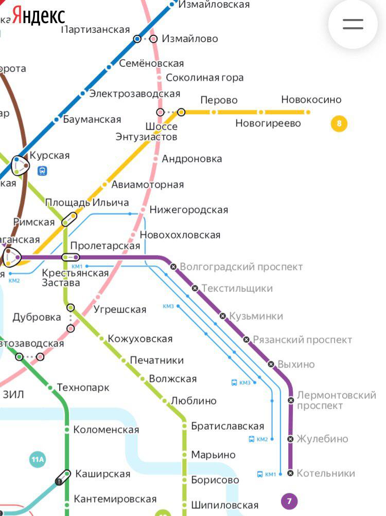 Метро котельники на схеме метрополитена какая линия