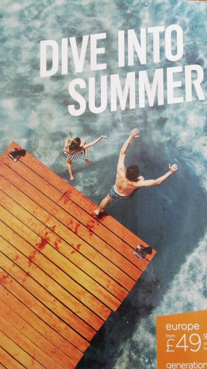 This <a href="/easyJet/">easyJet</a> ad looks more like a scandi drama advert than holiday add #isitjustme #bloodyfootprints 😉