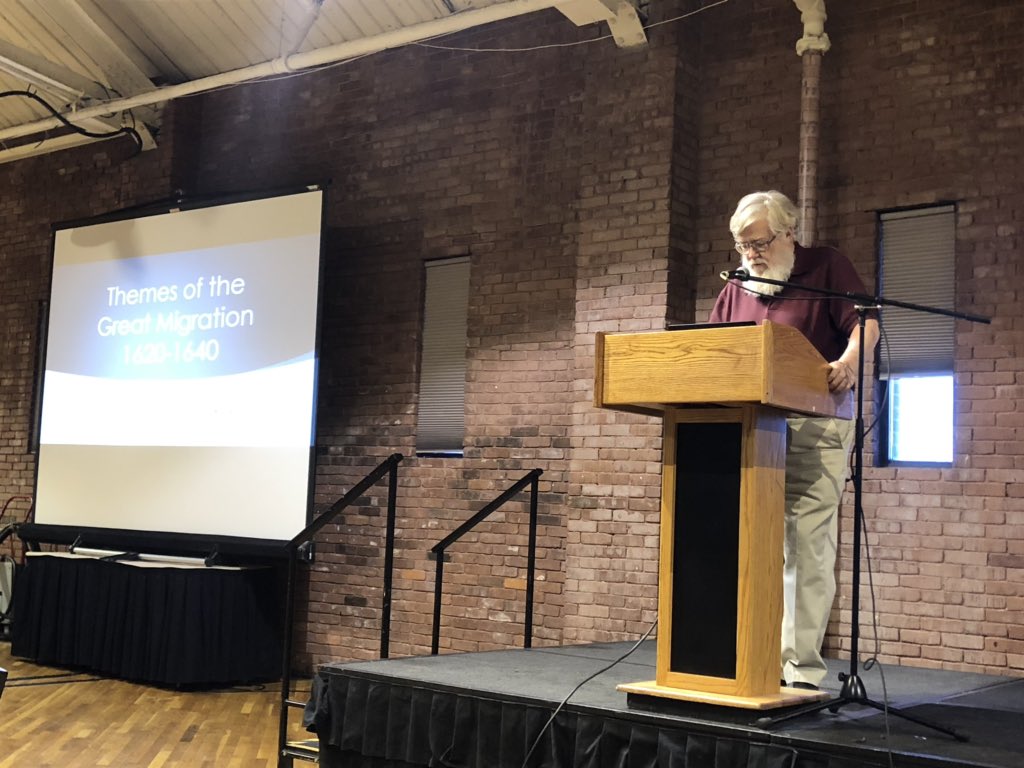 DLGenealogist's tweet photo. NEHGS @AncestorExperts luncheon at @NERGC2019 #NERGC featuring my colleague and longtime friend Robert Charles Anderson the Director of the Great Migration Study Project since 1988. https://t.co/F0HZzVwbRD