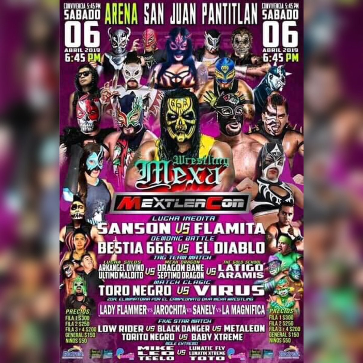 LuchaCentralCom's tweet photo. ¡Amigos! La espera terminó. Mexa Wrestling regresa a la actividad con esta espectacular cartelera en la tradicional Arena San Juan Pantitlán. #LuchaCentral #MextlerCon #LuchaLibre #ProWrestling #プロレス 🤼‍♂️

➡️ https://t.co/wiyl0dSl9p 🌐 https://t.co/qLK9E9HKHd