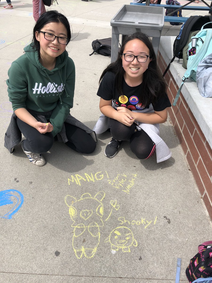 Chips and Chalk was a great way to end our first Friday back and to celebrate PBIS for March. Congrats to our Matadors who earned the reward. @AIS_Principal <a href="/AISMatadors/">AlvaradoIntermediate</a> <a href="/AisCounselor/">AIS Counselor</a> @misscaro19