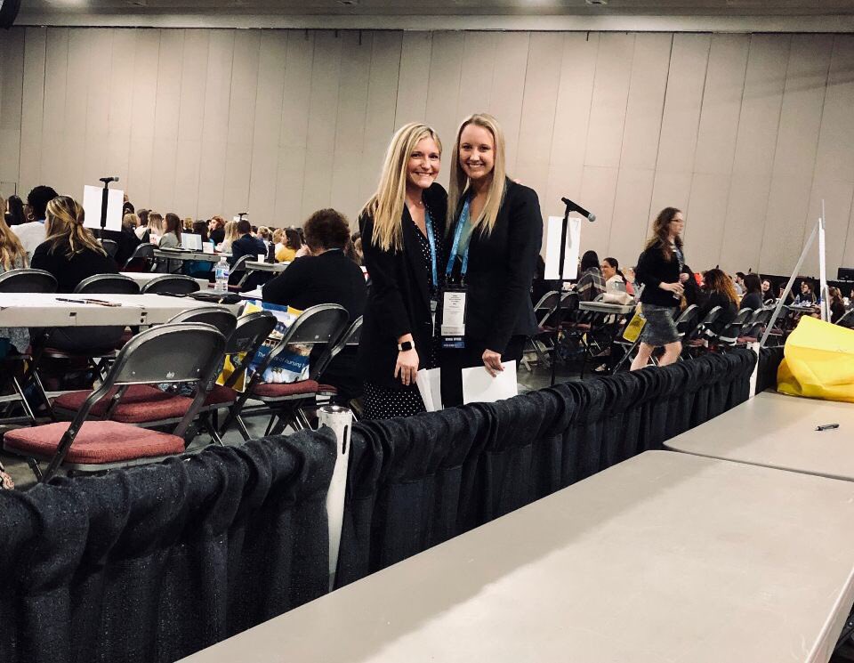 SNAMizzou's tweet photo. Shea Salyer &amp; Liz Kimsey presenting a Resolution at the NSNA House of Delegates Thursday April 4. The Resolution was approved by the House of Delegates on Friday April 5! https://t.co/wWVcwGja2n