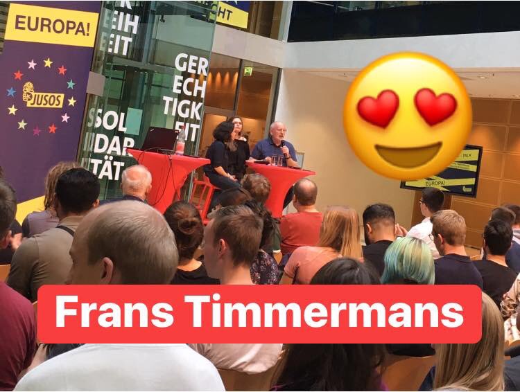 JusosLuebeck's tweet photo. Die Jugendkonferenz der #Jusos geht mit voller Energie weiter. Heute eröffnete Katarina #Barley den Tag. Udo #Bullmann (Vorsitzender der S&D-Fraktion) stand uns Rede und Antwort und nun ist auch noch Frans #Timmermans (unser europäischer Spitzenkandidat zur #Europawahl) bei uns. https://t.co/jdouVbNyuI
