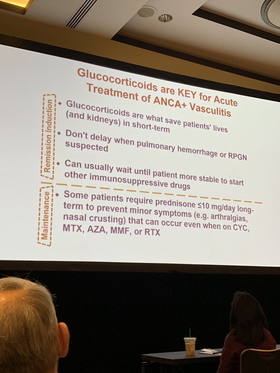 DavidACohen3's tweet photo. Glucocorticoids are needed to treat Acute #ANCA Vasculitis with #PeterMerkel MD @vasculitis2019 https://t.co/N5r2dEF6nN
