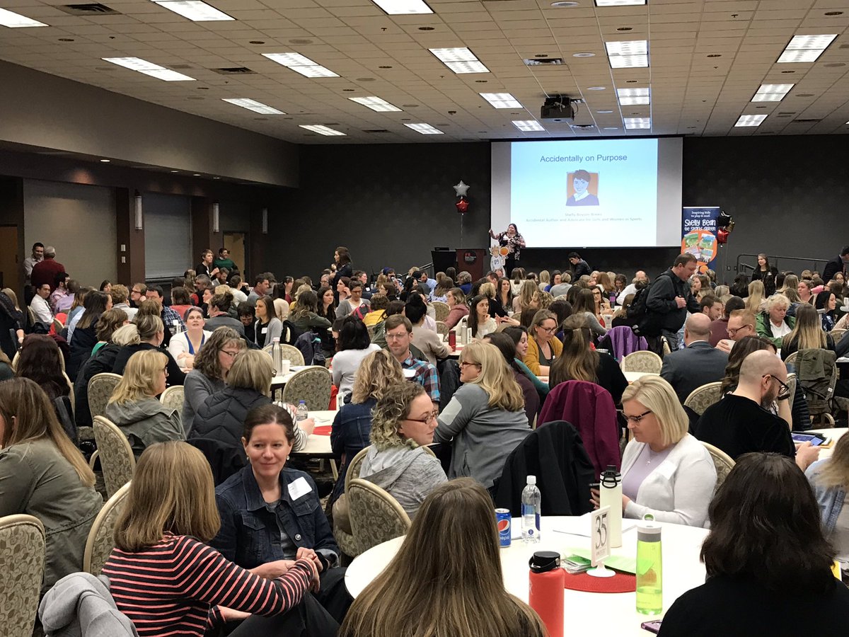 MaryjoNairn's tweet photo. Ready to hear from “accidental author” Shelly Boyum-Breen! Live into your purpose and strengths. #medteachlearnlead #CSB2 https://t.co/4INAeJBSZa