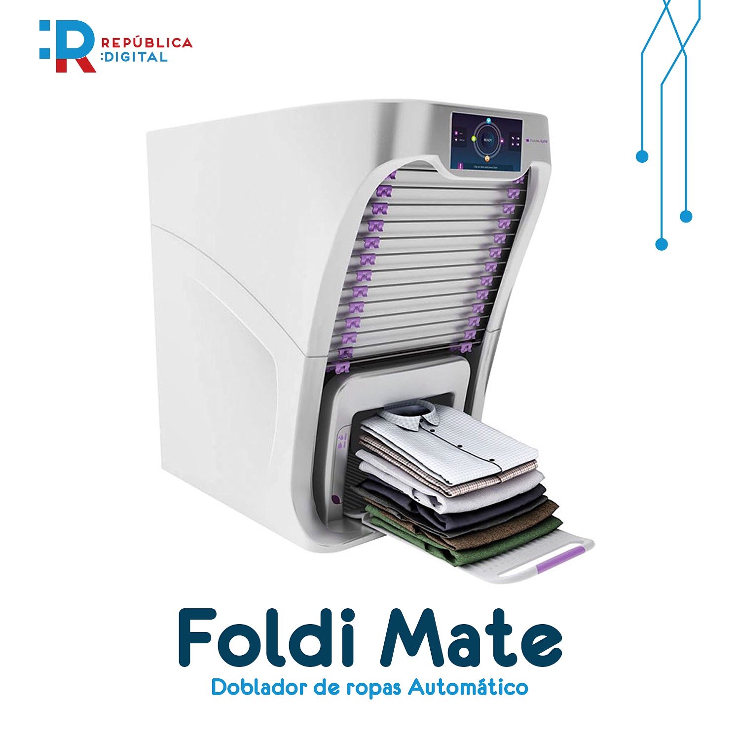 Solitario orden sal República Digital on Twitter: "¿Sabías de un robot que dobla la ropa por  ti? #FoldiMate, presentada en el último Consumer Electronics Show en Las  Vegas, es una máquina que dobla la ropa