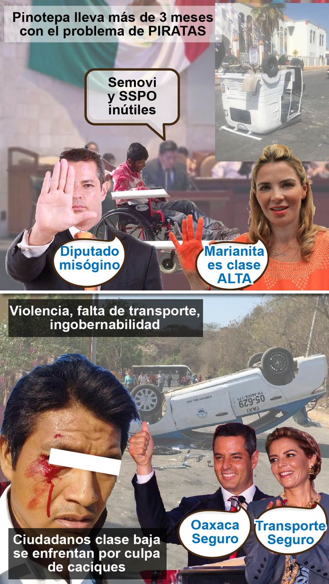 Oaxaca_Mejor's tweet photo. La ingobernabilidad en #Pinotepa a causa d piratas lleva más d3 meses @alejandromurat desvía el tema acusando a @cesarmoralesn d cosas qno dijo
Murat cuándo se hará responsable d su cargo?
@GobOax @semovi_goboax @CongresoOaxLXIV @tinajerozenil @IvetteMurat #Zurron @raymundotunon https://t.co/Mxo64GsPUI