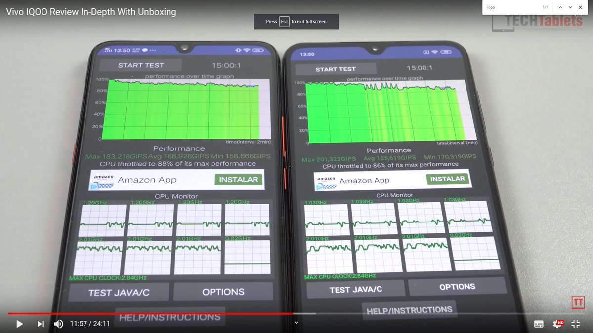 TechTabletscom's tweet image. Black Shark 2 in ludicrous "overclock" mode, no throttling but performance is less than the Mi 9 and Vivo IQOO. Noticeable not just in benchmarks but when gaming I see more fps dips &amp;amp; stuttering on the Black shark 2. Marketing hype but no real gains... #blackshark2 #mi9 #vivoiqoo