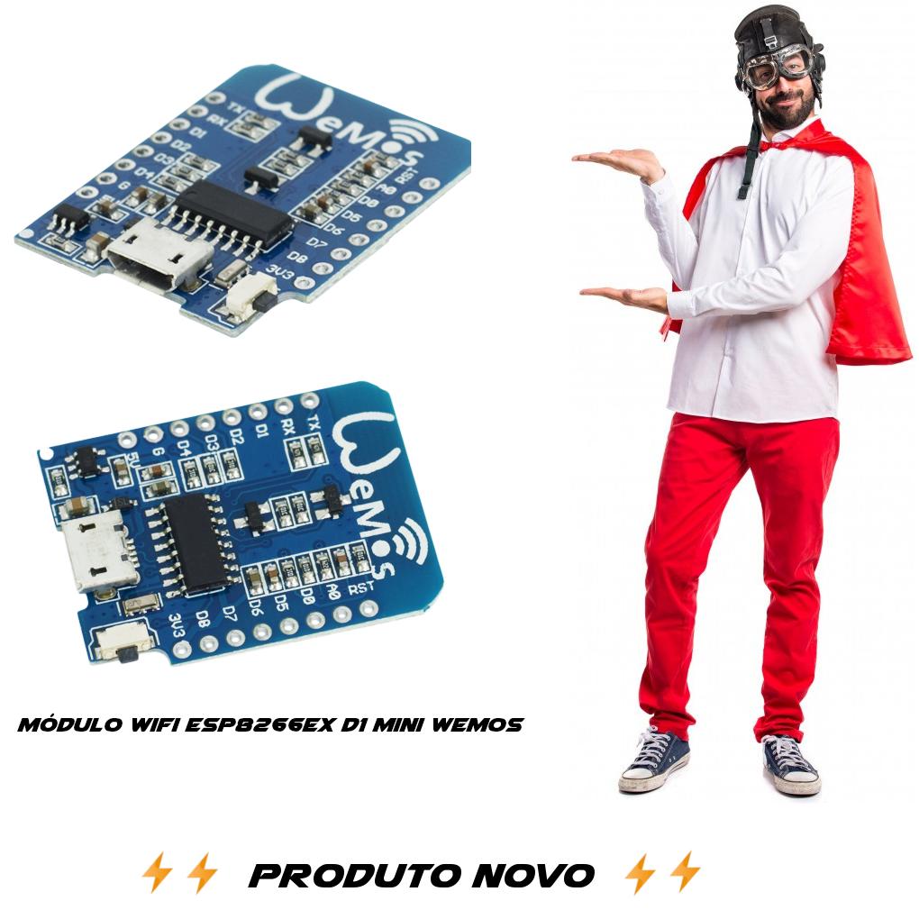lojaarduinomega's tweet photo. Mais novidades! Esse é mais produto que vocês pediram em nossa pesquisa é aqui está ele: Módulo Wifi ESP8266EX D1 MINI!

Veja a descrção completa da placa em: https://t.co/p7edLcKMj4 https://t.co/SMvvYUKKNh