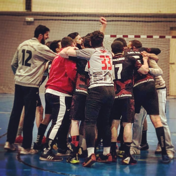 fexbm's tweet image. El club @BmCalamonte se proclama campeón del Campeonato de 2ª división nacional masculina de #balonmano 2018-19. Subcampeón @BMPaideu.