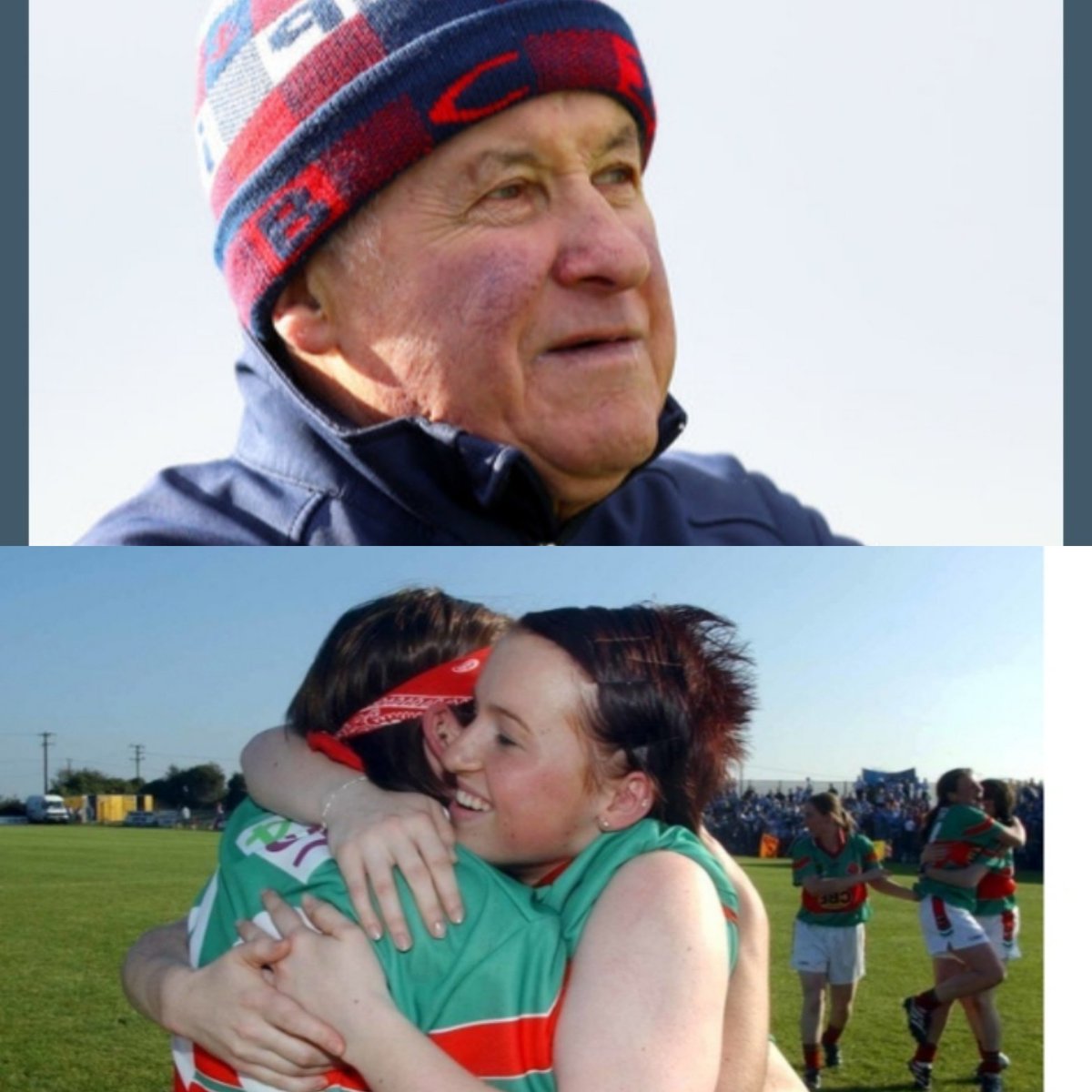duckie15's tweet photo. Ladies football in heaven has got alot stronger. All the talk up there this week will be about Carnacon ladies 💚❤ will continue to honour these two legends #carnacon #twoofthebest #sirjimmy #aisling #clubreallyisfamily https://t.co/Zs2usGxLKy