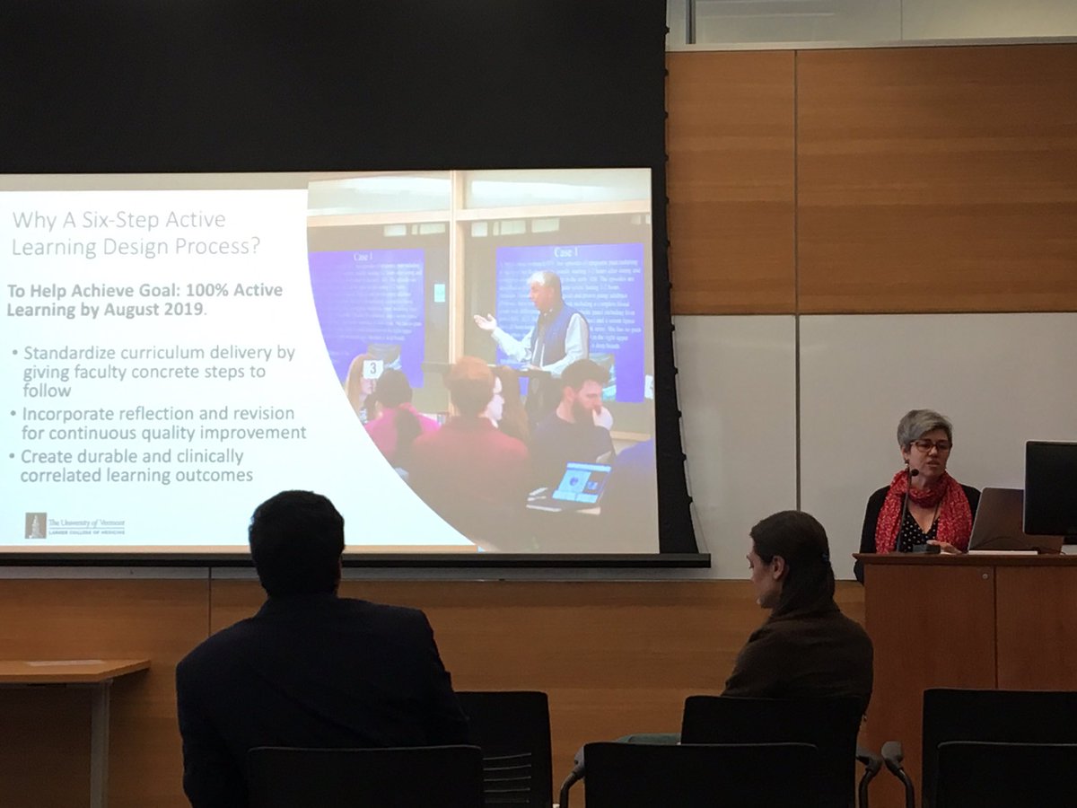 Cara Simone doing a great job presenting our process to support faculty transition to Active Learning #NEGEA2019 #UVMLarnerMed