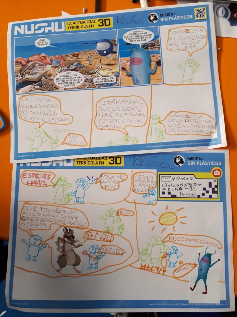 NUSHU_esp's tweet photo. NUShu tiene un montón de nuevas ideas para resolver el problema del plástico que llega a la naturaleza gracias a sus amigos del #37ComicBcn @COMIC_bcn https://t.co/Ue0u5fwHxy