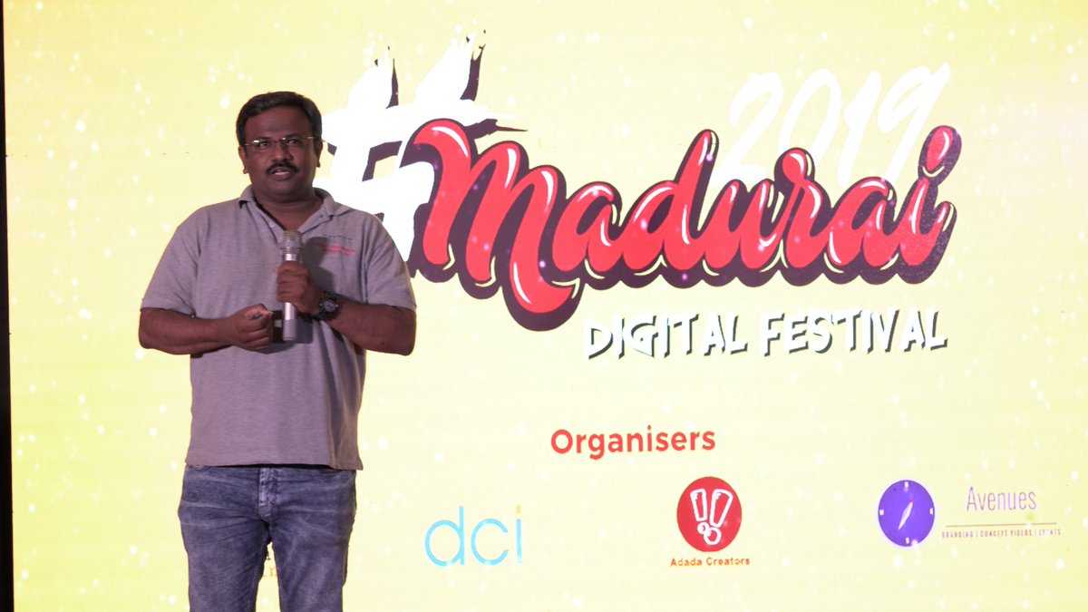 MduDigiFest2019's tweet photo. Mr.Sivakumar from "Madurai Startups" delivered a keynote on #Startups

#Madurai2019 #MaduraiDigitalFestival https://t.co/zrOgUSIzg9