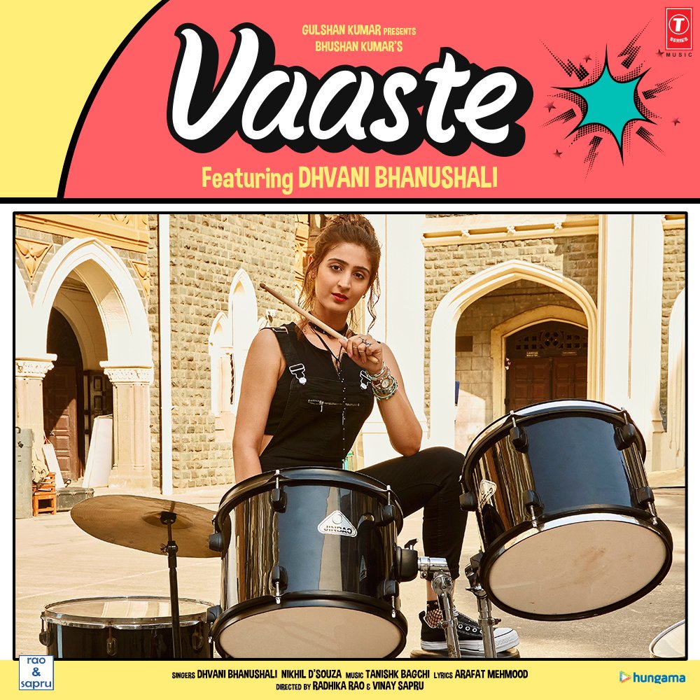 Young Wild &amp; Free 🎶💃 Here's our new single #Vaaste - bit.ly/Vaaste-DhvaniB…
Can't wait to see how y'all like it!

<a href="/tanishkbagchi/">Tanishk Bagchi</a> <a href="/nikhilmusic_/">Nikhil</a> <a href="/imarafatmehmood/">Arafat Mehmood</a> <a href="/SapruAndRao/">Rao & Sapru</a> <a href="/vinodbhanu/">Vinod Bhanushali</a> <a href="/scorp_sid/">Siddharth Gupta</a> @theanujsaini  @itsBhushanKumar <a href="/TSeries/">T-Series</a> @FirozkhanBawa