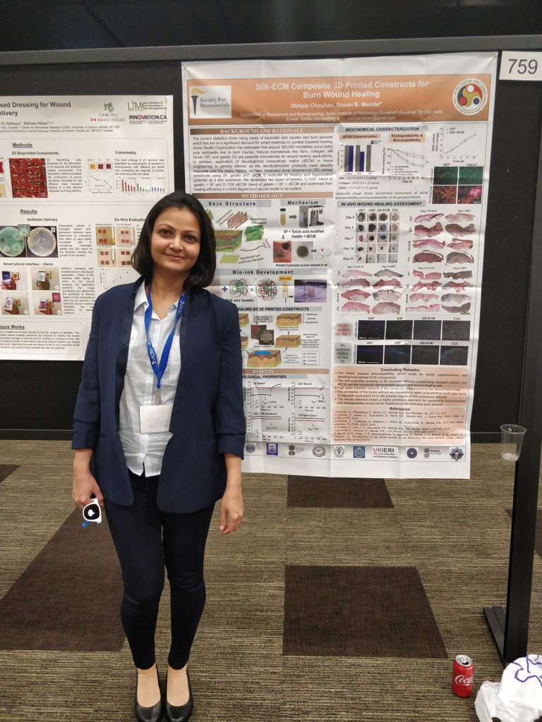 dimple_chouhan_'s tweet photo. At the annual meeting of society for Biomaterials. #SFB2019 #societyforbiomaterials #Seattle #washingtonstateconventioncenter #Washington https://t.co/O4L0EQUSMd