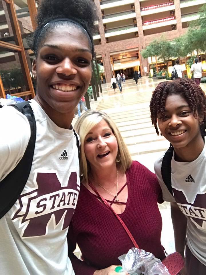 Toomuchsugar's tweet photo. @JaeH_13 I’m going to miss y’all so much!! This pic was at the Final Four in Dallas!  Thanks for the memories! Your best fan, Nancy Buchanan https://t.co/ZSCuY7xsu6