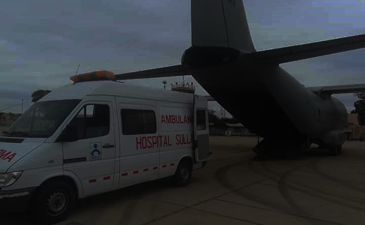 fapperu's tweet photo. #EvacuacionAeromédica
Personal FAP del #Alar1 y #Grup7 trasladaron a dos recién nacidas desde #Piura a Lima, a fin de ser atendidas de emergencia. Para evacuar a las menores de 3 y 8 meses de edad, se empleó un avión FAP AN32. https://t.co/A6mhMlTtLs