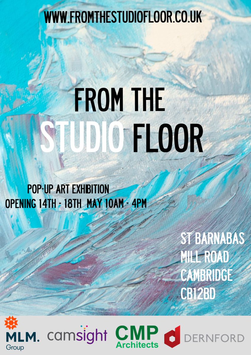 camsight's tweet photo. Pop-in to the fabulous pop-up art exhibition @StudioFloor_ 14 - 18 May, 10am - 4pm, St Barnabas, #Cambridge. The event focuses on bringing new artworks fresh from the contemporary studio floors of local &amp; international artists to Cambridge. 20%+ of all sales go to Cam Sight! https://t.co/4xJo7nXsmq