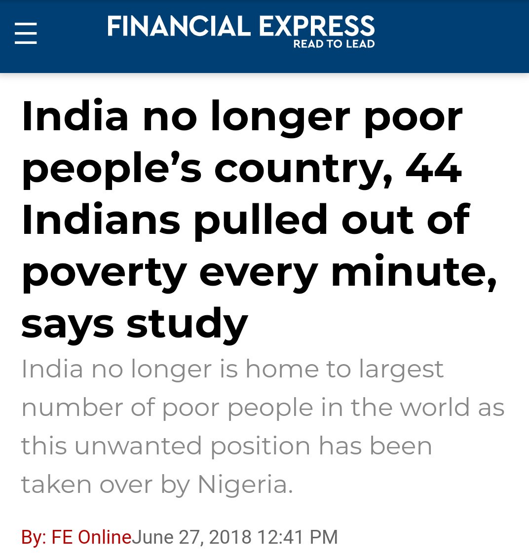 Pradeep_Posts's tweet photo. कांग्रेस ने अपने कुशासन के हिसाब से गरीबों के वोटों का अनुमान लगाकर #NYAY की घोषणा तो कर दी।
लेकिन उन्हें शायद पता ही नहीं है कि मोदी राज में तीन-चौथाई से भी ज्यादा लोग गरीबी रेखा से बाहर निकले हैं। वो सभी अब मिडिल-क्लास के टैक्सपेयर्स हैं, ���िन्हें कांग्रेस फिर से लूटना चाहती है। https://t.co/91DcVwLYai