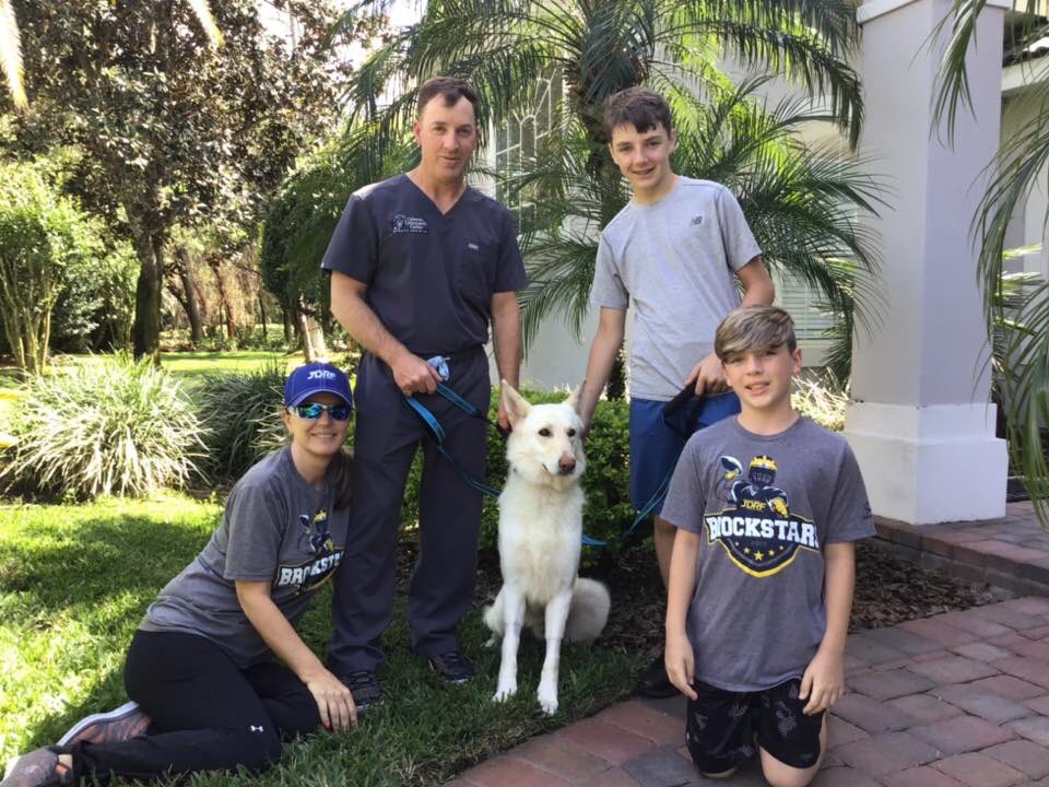 tennispatriot's tweet photo. #BrockStars new addition, a rescue from #EchoDogs welcome our new baby, Sampson. @JDRFCentralFL @randysportsdoc https://t.co/LBQDIzNCvb