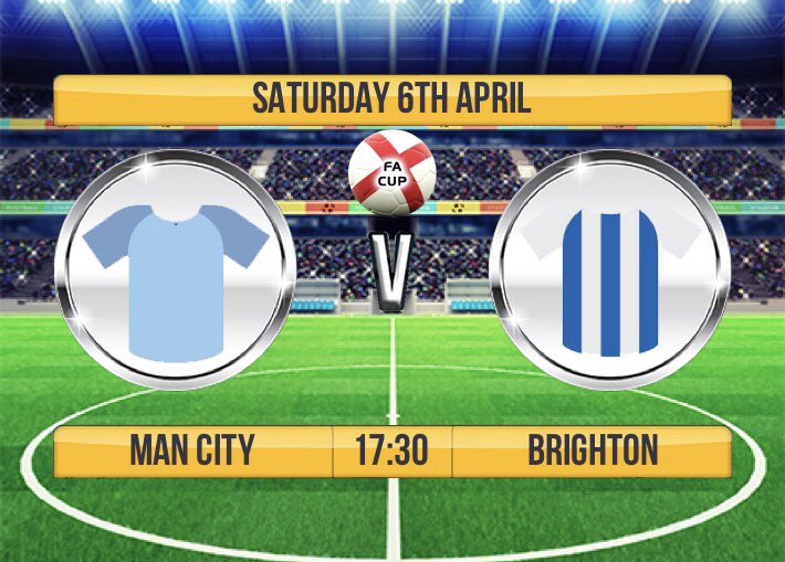TheStarMbro's tweet photo. The @FACupFinal continues this evening with two @premierleague teams going against each other! ⚽️@ManCity v @OfficialBHAFC 
Kick off - 5:30pm ⌚️
All the coverage live on our screens 📺 We don’t just have the football on, we will be showing all the coverage from the #GrandNational https://t.co/ULDR1m2Pfs
