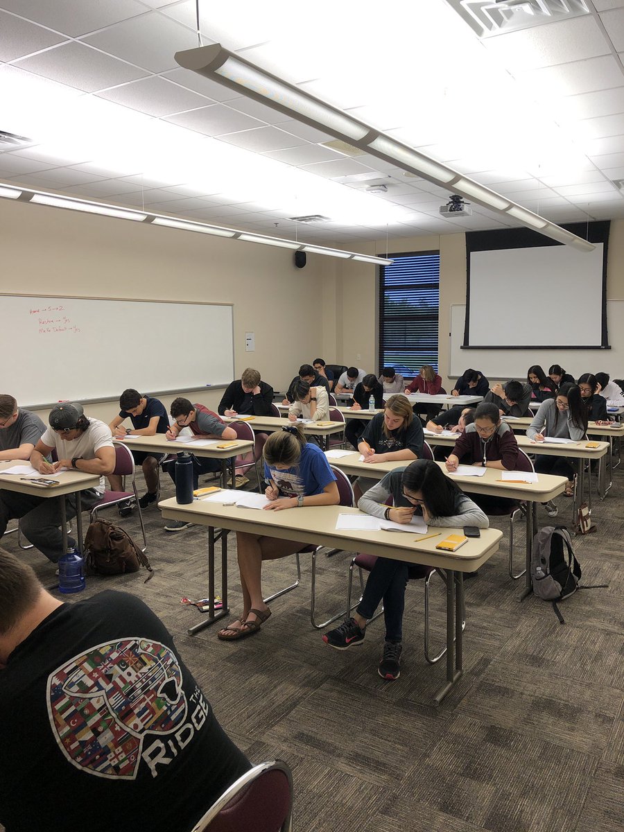 A record has been set! 171 AP Calculus and Stats students from all four high schools are giving up their time on a Saturday for a mock test. We love these students!