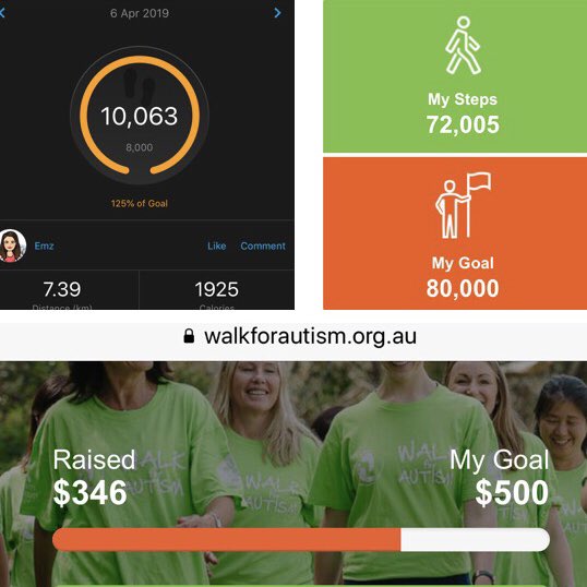 Emerald_Firli's tweet photo. Day 7 - Second last day completed. #walkforautism2019
https://t.co/o7YjMVRuzl https://t.co/NKQV0j2IRy