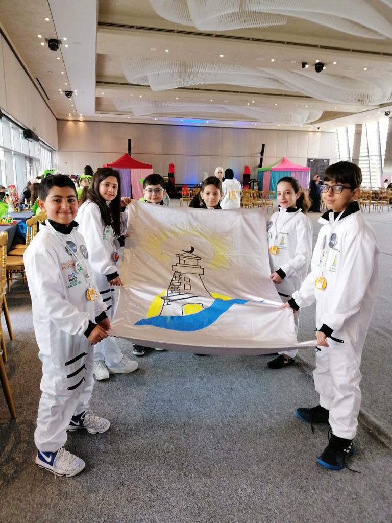 FawziehHn's tweet photo. For two consecutive years dawha learners proved that they  have  potentials and abilities to keep their school name very high in the world #first_arabia_2019 #FLLJR @DawhaHighSchool https://t.co/a2EObCa1sU
