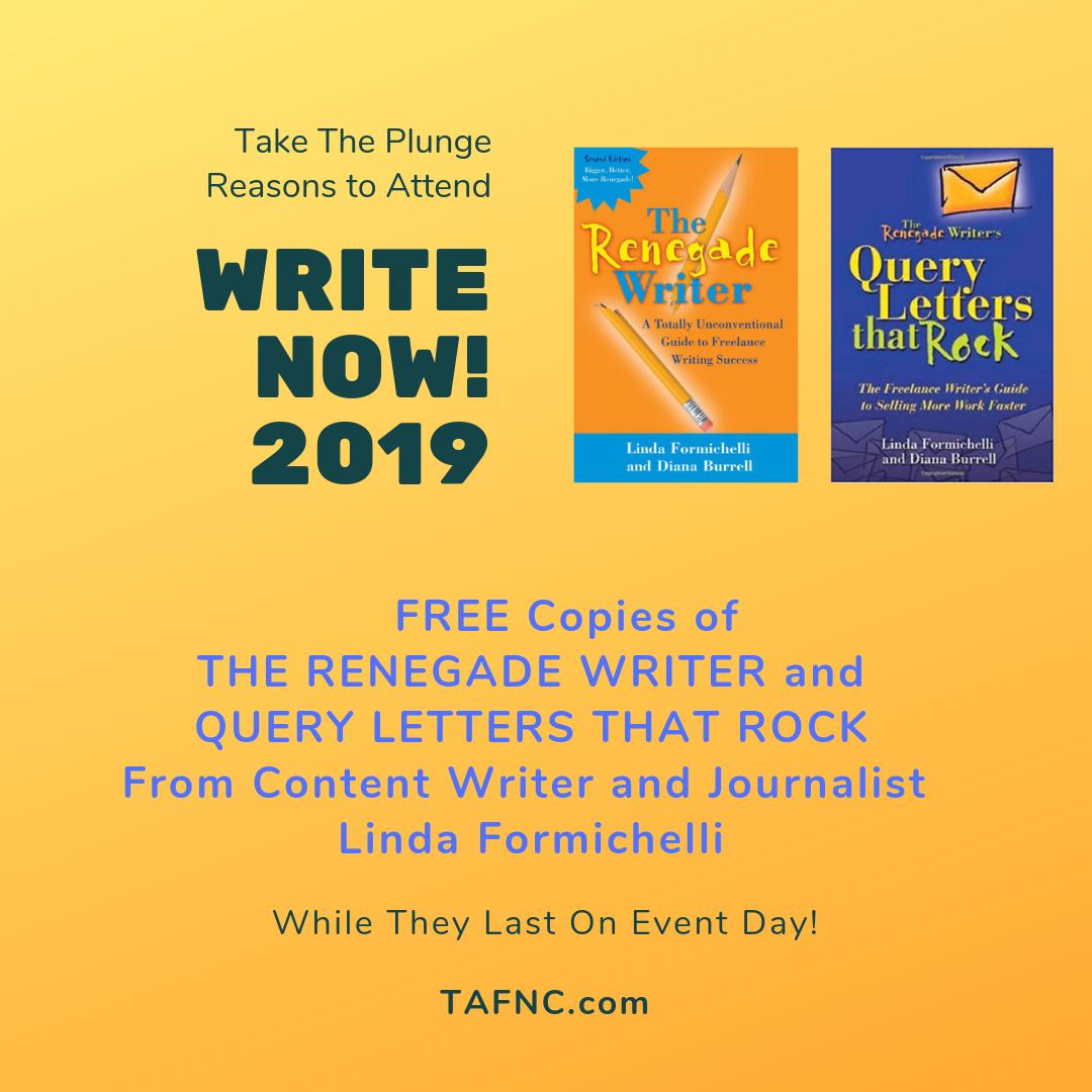 TAFreelancers's tweet photo. Learn from professional writers and editors, get inspired to pursue freelance opportunities, tap into the rich emotional depth of poetry and essay at #TAFWriteNow2019 Writers Conference. April 27, McKimmon Center, NCSU, Raleigh. #story #amwriting https://t.co/1KMmUyaF8I https://t.co/nV0rQDhPCY