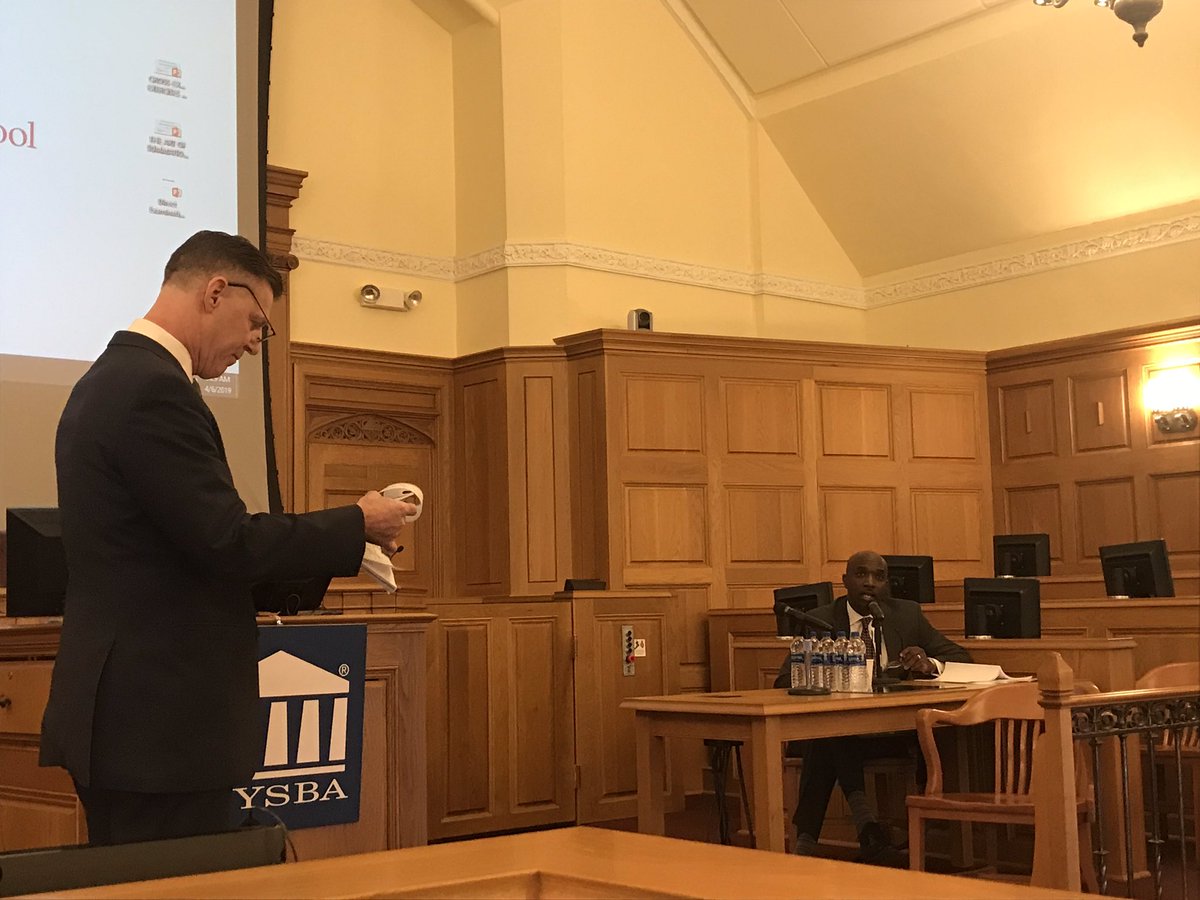 NYSBA's tweet photo. #TRIALX #Trialx #TRIAL19 Jon Sennett, Brooklyn D.A. Office’s Dep. Bureau Chief of the Violent Criminal Enterprise Bureau conducts a Cross Examination Demonstration of Defense Attorney Xavier Donaldson. https://t.co/a2PmvWDSLF