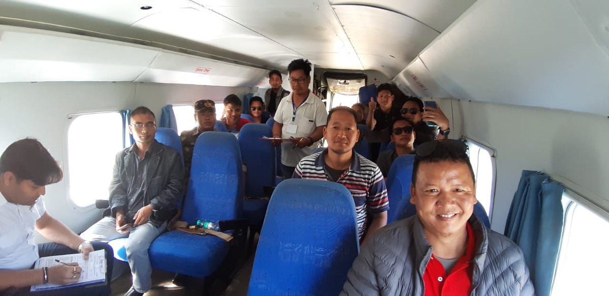 ceoarunachal's tweet photo. 35 polling personnel for 5 polling stations under Taksing circle was airlifted today. This is the last team to move by helicopter. While the first team on foot march has also left for their polling station 32-Cheppe under Anini today.
@SpokespersonECI @ECISVEEP https://t.co/QWSOO9dP3o