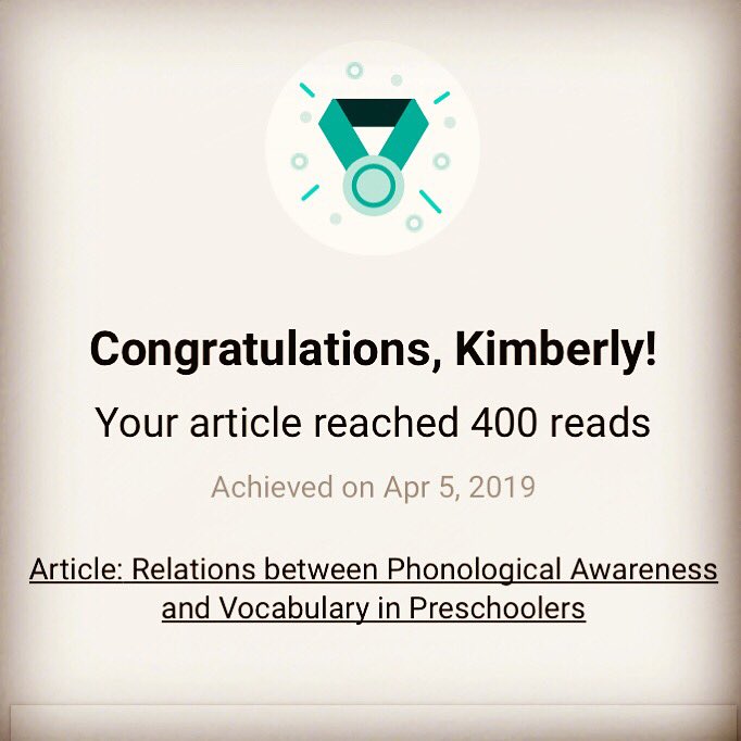 KimDMcDowell's tweet photo. Excuse me while I #nerd out for a minute!! 400 reads!!! #edshocks #literacy #earlychildhood #research https://t.co/ZnqHPIrIT9
