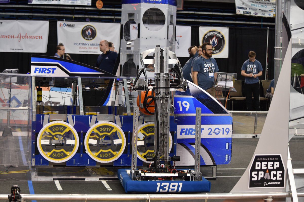 84-53 loss in first match of the day. 2 more Qual matches to play today. #FRC1391 #MetalMooseRobotics #OMGRobots #FMAChamps #DESTINATIONDEEPSPACE