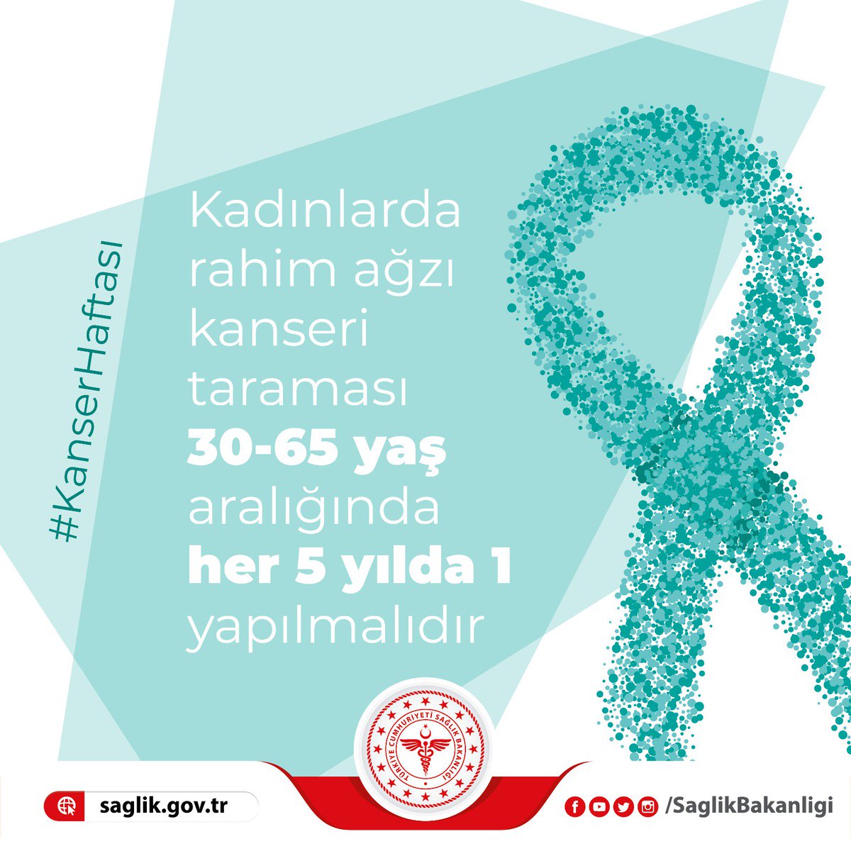 Rahim ağzı kanseri taramanızı Kanser Erken Teşhis, Tarama ve Eğitim Merkezlerinde (KETEM) ücretsiz yaptırabilirsiniz.
#KanserHaftası
#ErkenTeşhisHayatKurtarır