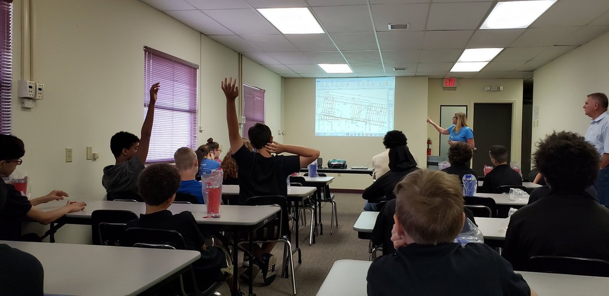 Greco STEM 7th graders seeing engineering at work, from the ground up, literally. Thank you <a href="/BldrFirstSource/">Builders FirstSource</a> for hosting our young learners at your Truss Plant <a href="/Grecoms/">Greco Middle School</a>