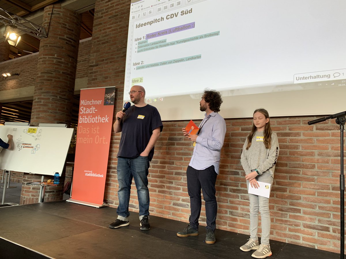 codingdavinci's tweet photo. Der Ideenpitch bei @cdvs geht los: Mathilda & @mjkls wollen aus Zeppelinfotos, Landkarten und Postbeuteln einen Handycase-Schablonen-Generator bauen #codingadavinci https://t.co/QXqUeorqkZ
