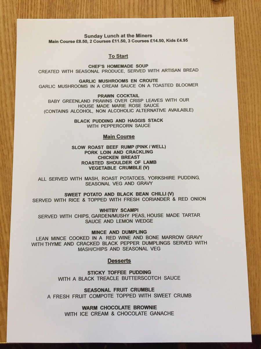 arms_miners's tweet photo. Sunday Lunch #roast #Sunday #Pubs #Durham #consett #NorthEast #SundayBrunch https://t.co/b6vPHJnjOx