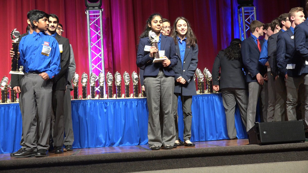 dr_ywong's tweet photo. Congrats to Rohan Kapileshwari, Kiran Kapileshwari, Lauren Valle, Sasha Sagar, Daniella Andres, and Thomas Ross @Atkins_HS for getting 3rd in the Chapter Team event at the TSA States competition. https://t.co/r1bwhXqNPm