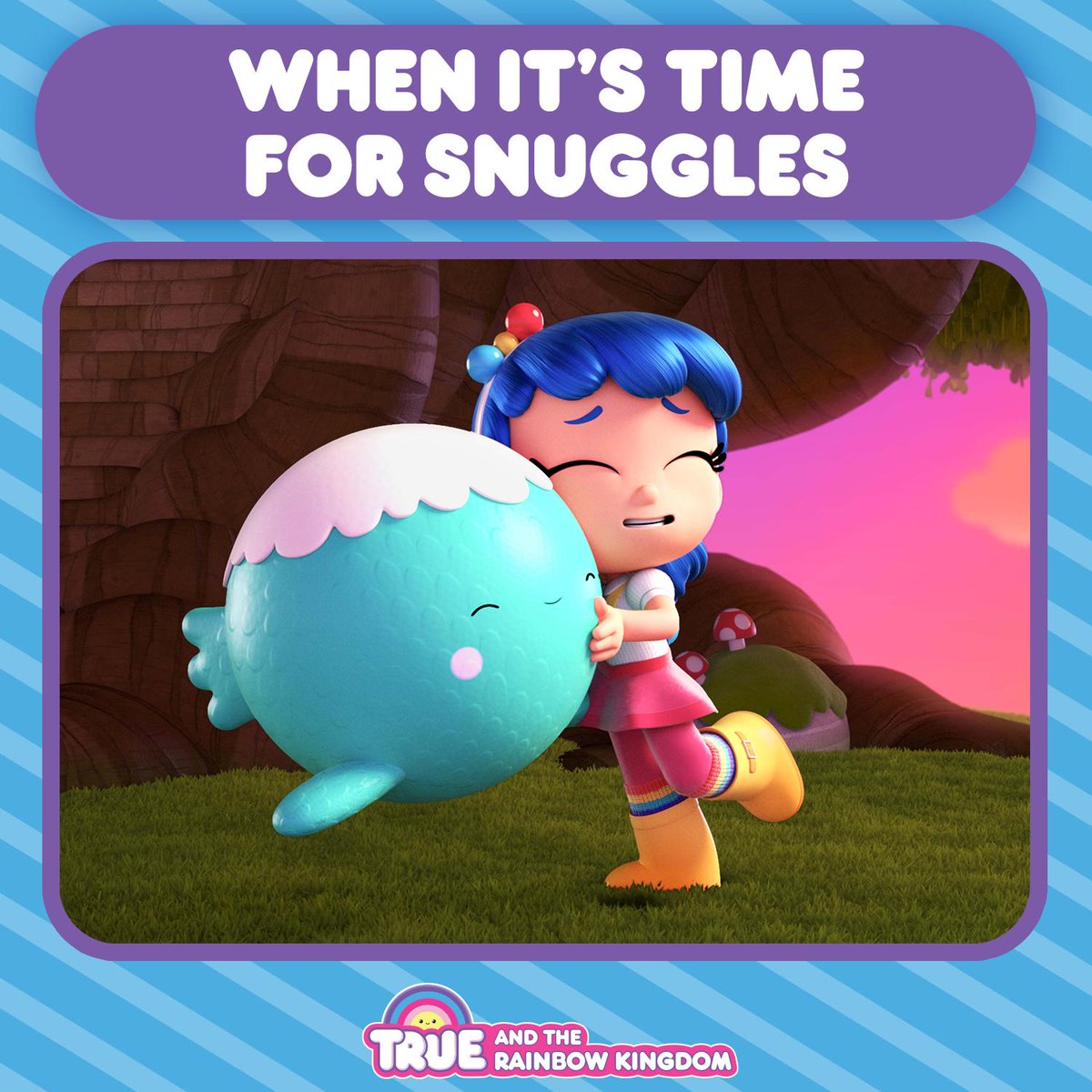 TrueAndBartleby's tweet photo. Give your little True fan an extra special snuggle 💜💜💜 #TrueParent #trueandtherainbowkingdom https://t.co/j82YzYyfcF