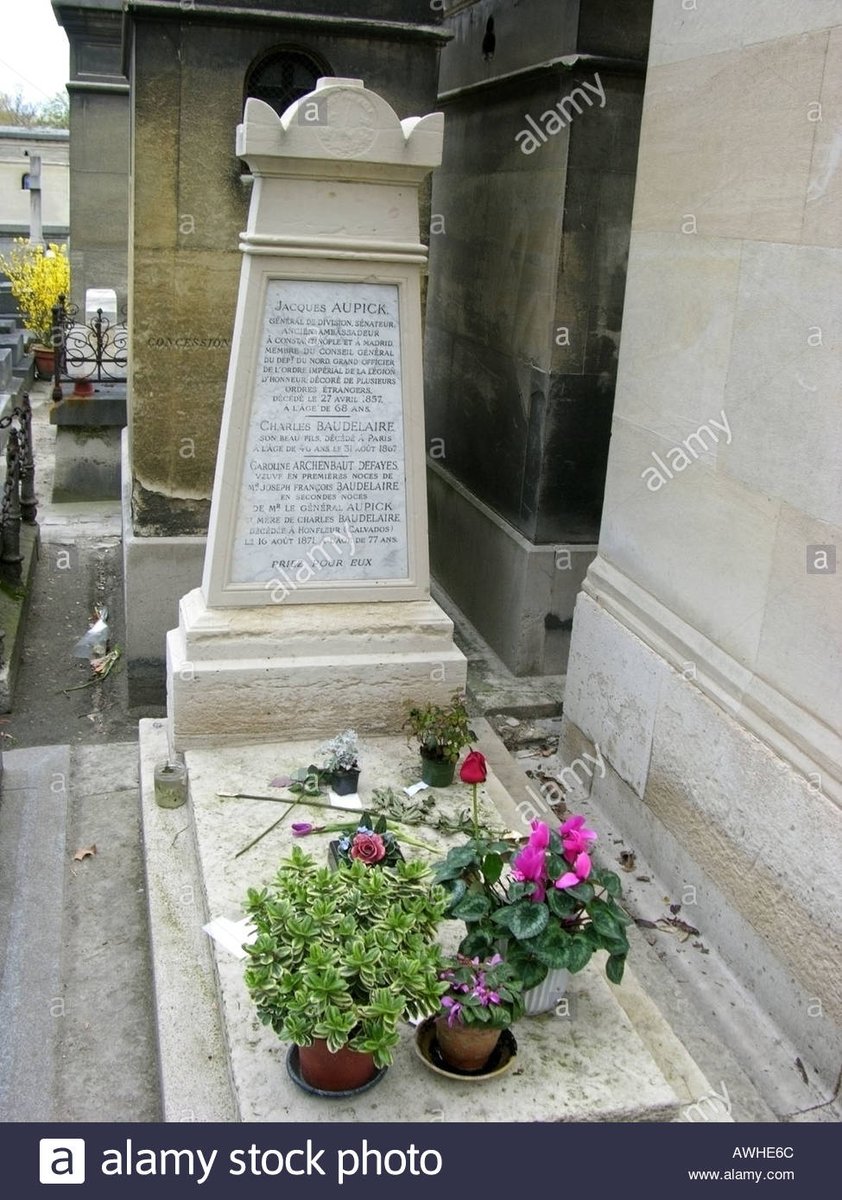 WriterGrave's tweet photo. Charles Baudelaire's grave in Cimetière de Montparnasse, Paris, France https://t.co/TUZLfkBtDf