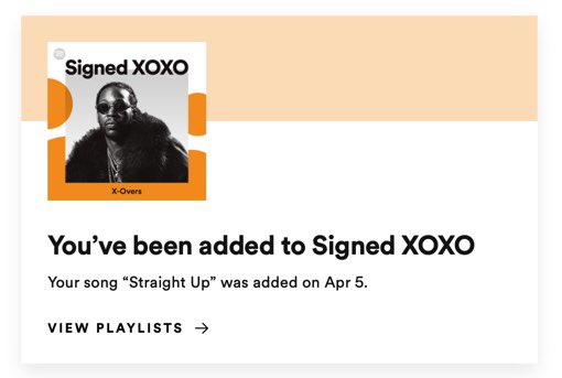 Issa On Twitter Shoutout To Spotify For Adding Straight Up To Signed Xoxo Playlist twitter